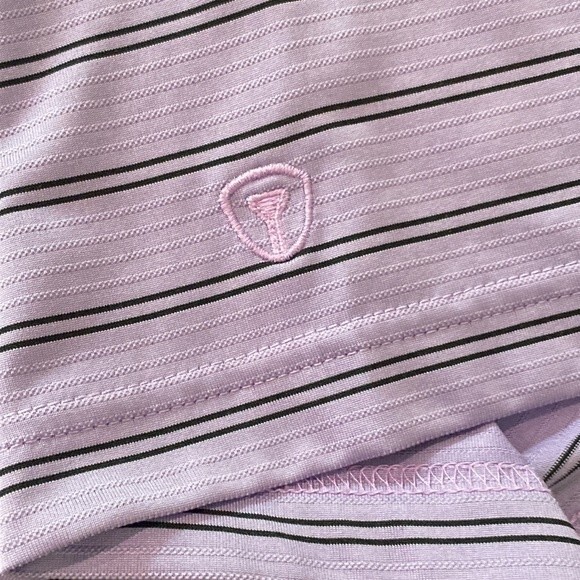 674) Pro Tour Men’s Golf Cool Play Golf Polo Shirt Sz, XXL Purple Stripe - Picture 3 of 7